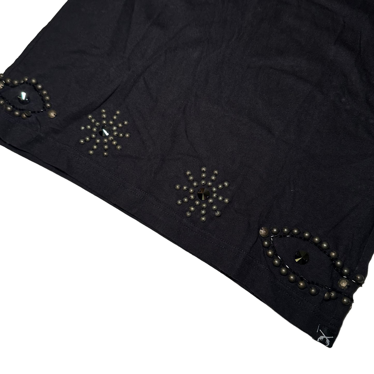 Roar Crystal Studded Shirt Black