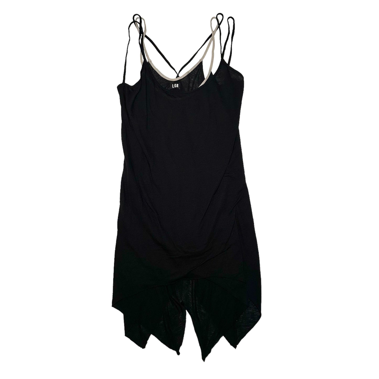 L.G.B. Asymmetric Mini Dress Black