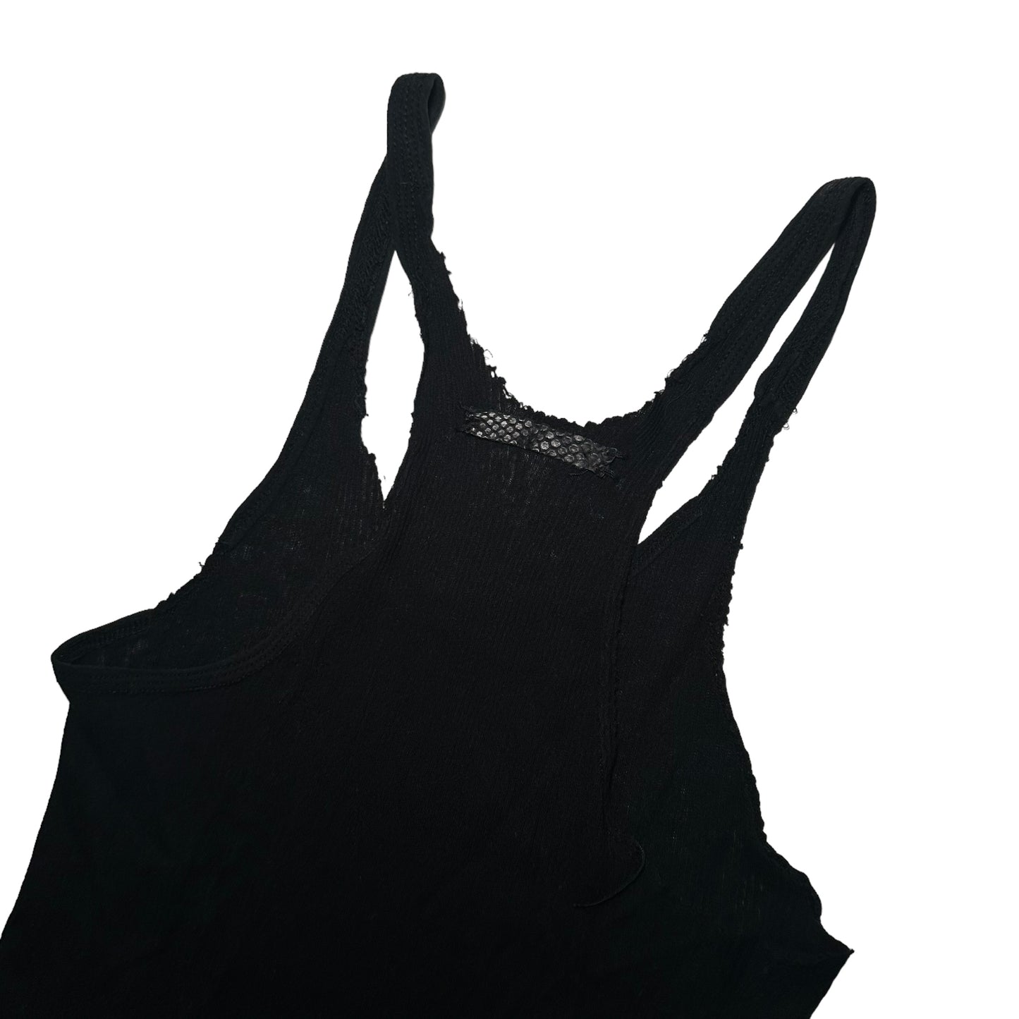 If Six Was Nine Ribbed Tank Top Black