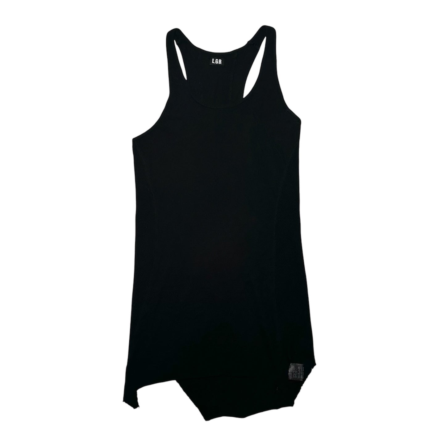 L.G.B. Ribbed Panel Tank Top Black