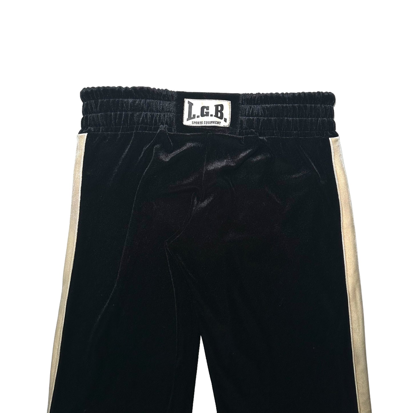 L.G.B. Velour Boxer Track Suit Set Black White/Ivory