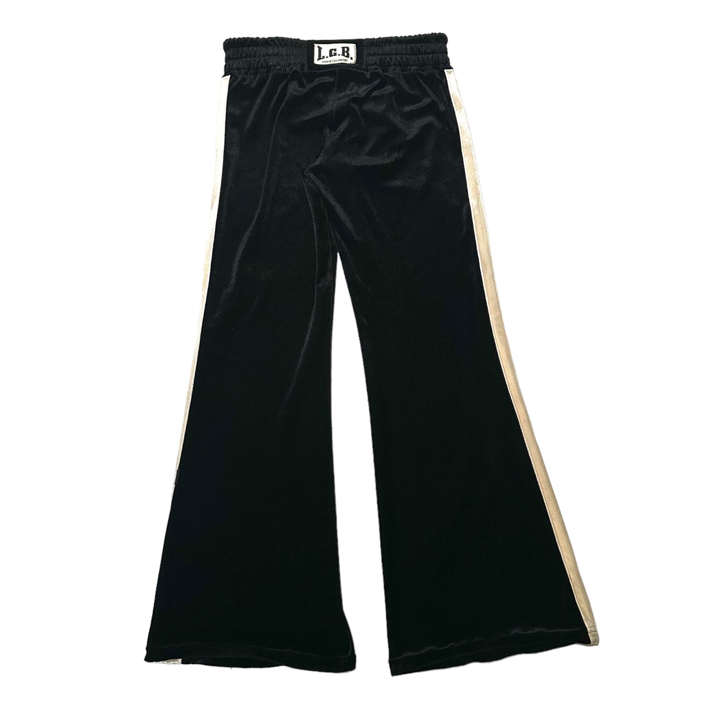 L.G.B. Velour Boxer Track Suit Set Black White/Ivory