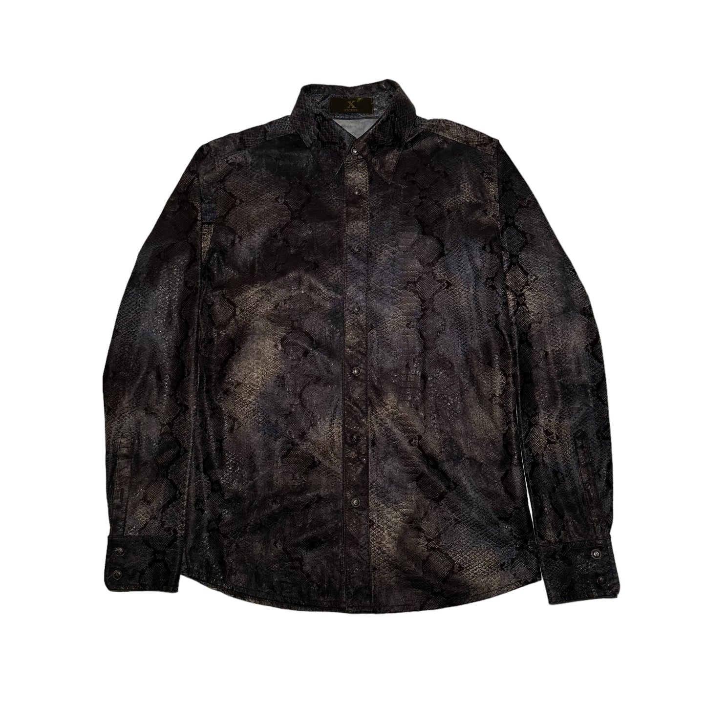 Xfrm Snake Skin Button Up Shirt