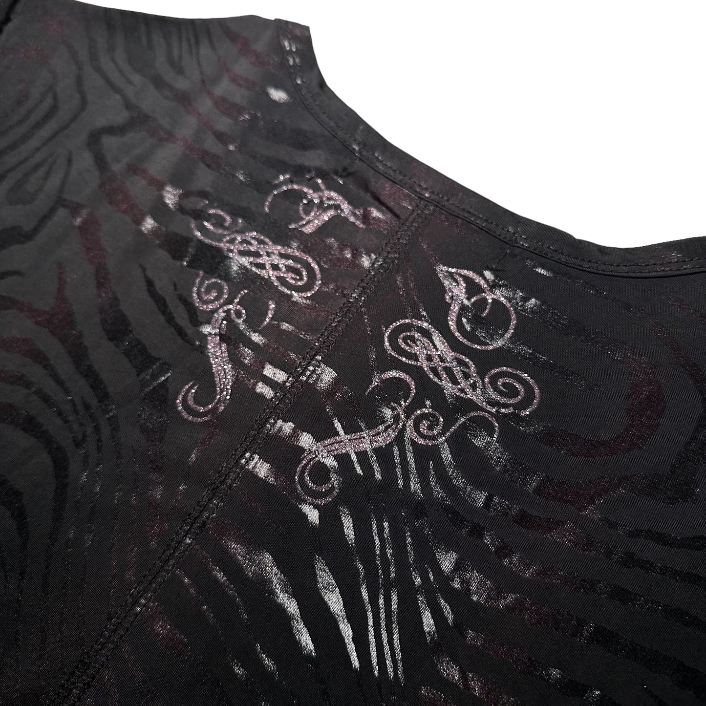 Xfrm ‘Transform’ Sheer Patterned T-Shirt Black