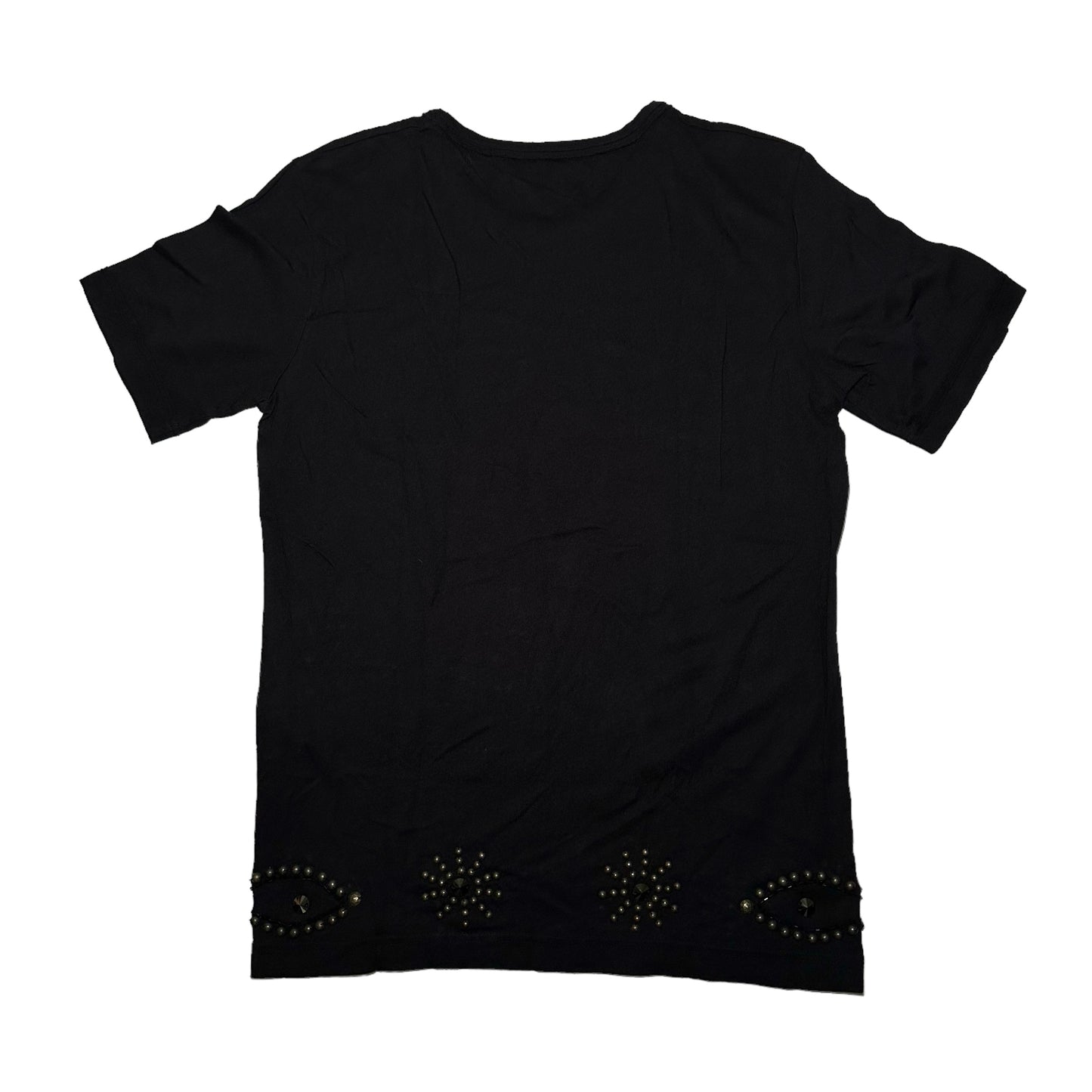 Roar Crystal Studded Shirt Black
