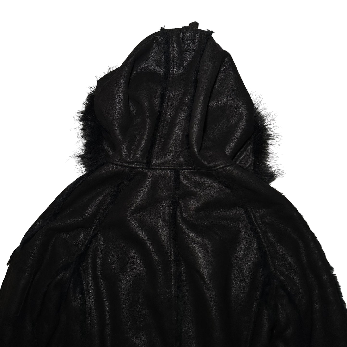 Gostar De Fuga Mink Style Faux Fur Coat w Hood Black