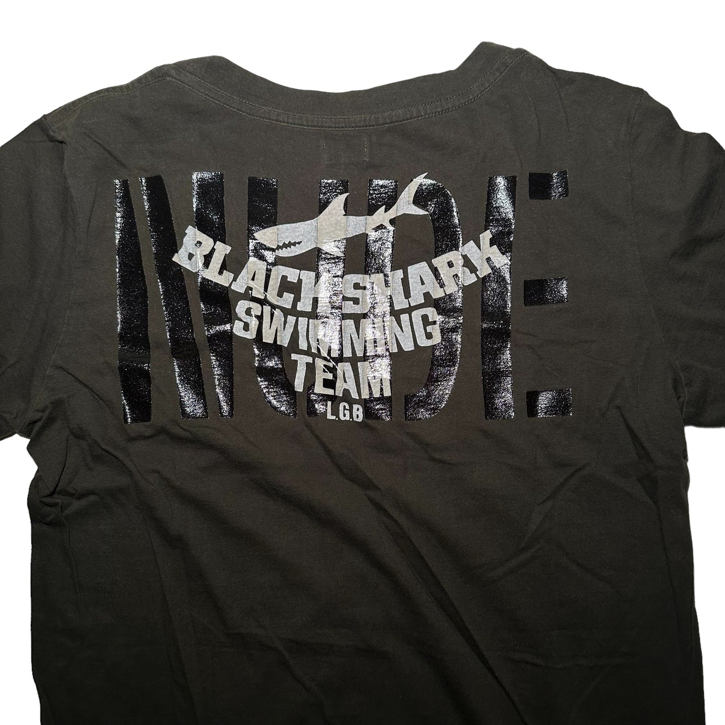 L.G.B. Squall Shark Swimming Team T-Shirt Olive