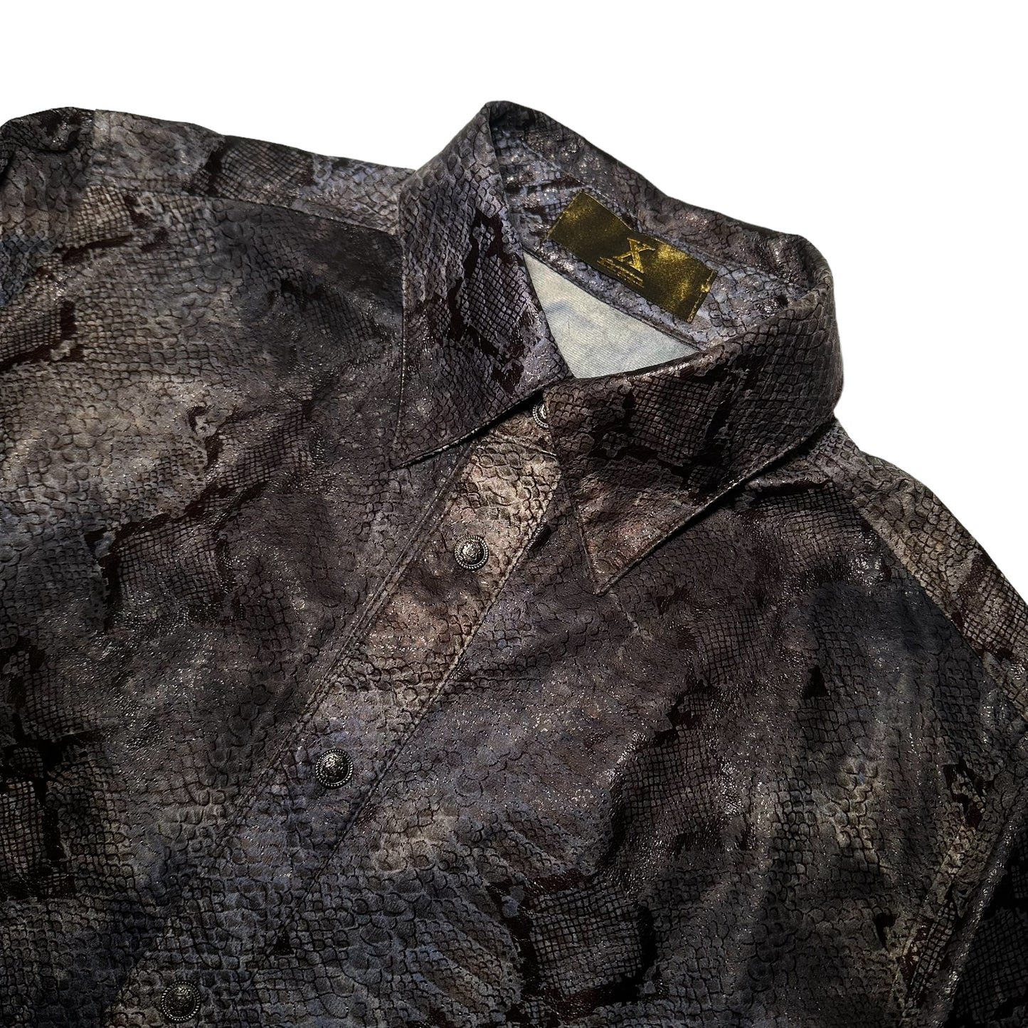 Xfrm Snake Skin Button Up Shirt