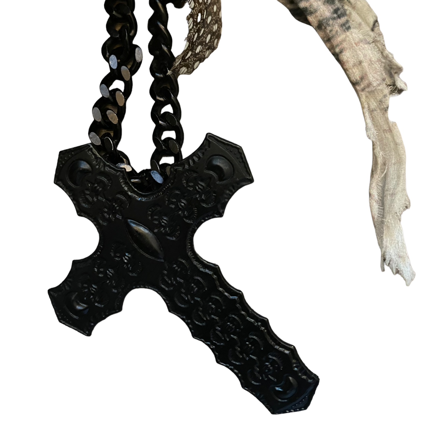 L.G.B. Glasses Case with Crucifix Belt Buckle Keychain