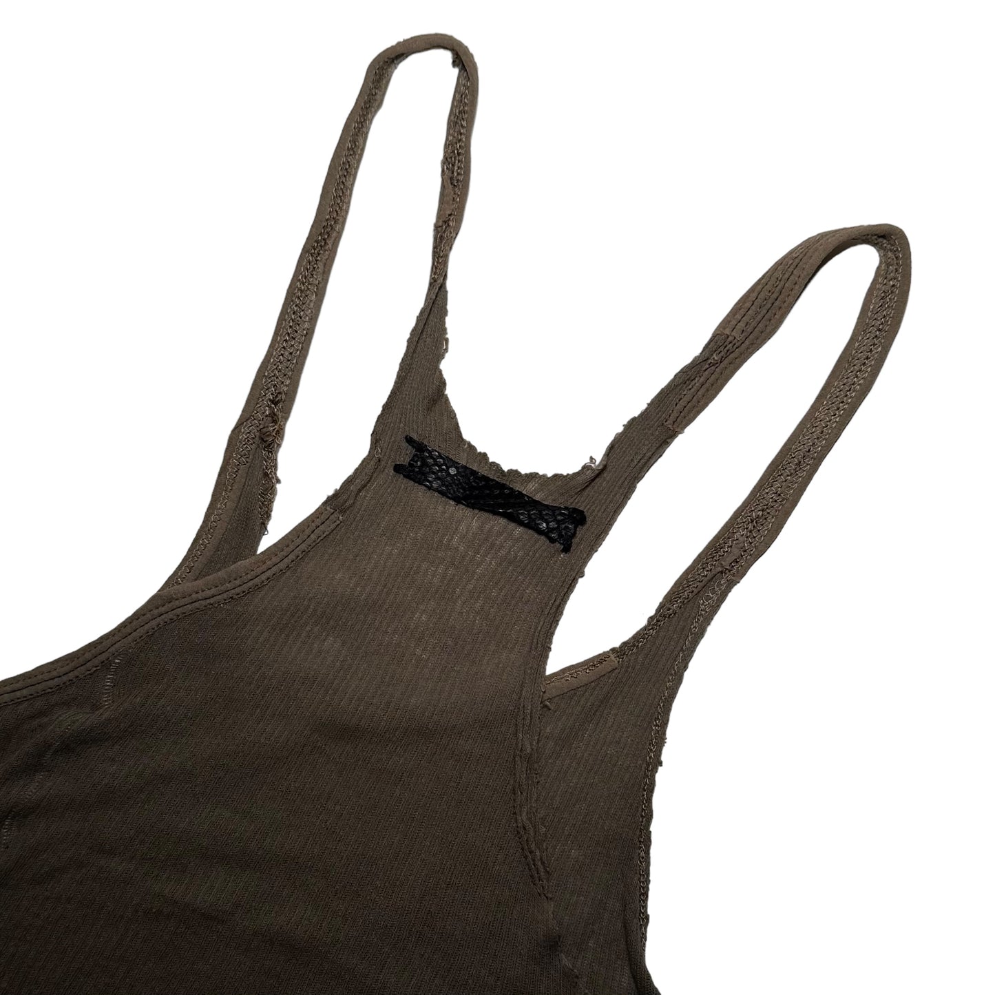 If Six Was Nine Ribbed Tank Top Dress Brown